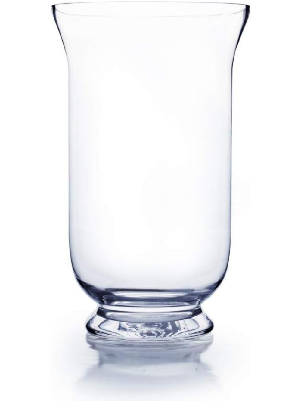 Clear Hurricane Glass Vase 12” for Floral Arrangements, Home Decor & Events